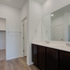 Vanity at Primary bath in Whitney plan at 4422 Chandler Road, building #31 at Covington in San Antonio by Century Communities