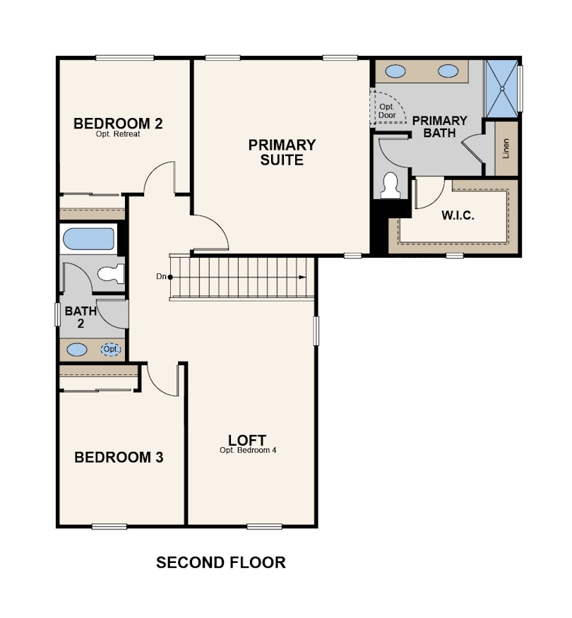 olivewood, indigo floor plan, second floor, fresno, ca