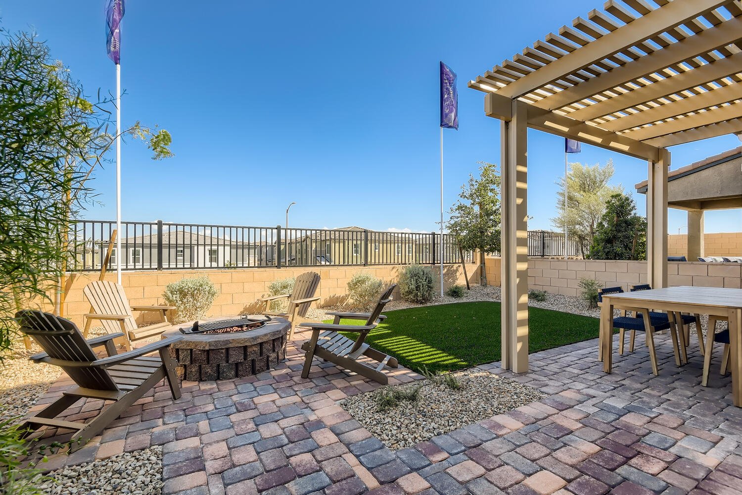 Backyard Firepit With Seating | Marvella at Skye Canyon in Las Vegas, NV