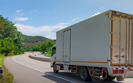 A truck on the road.