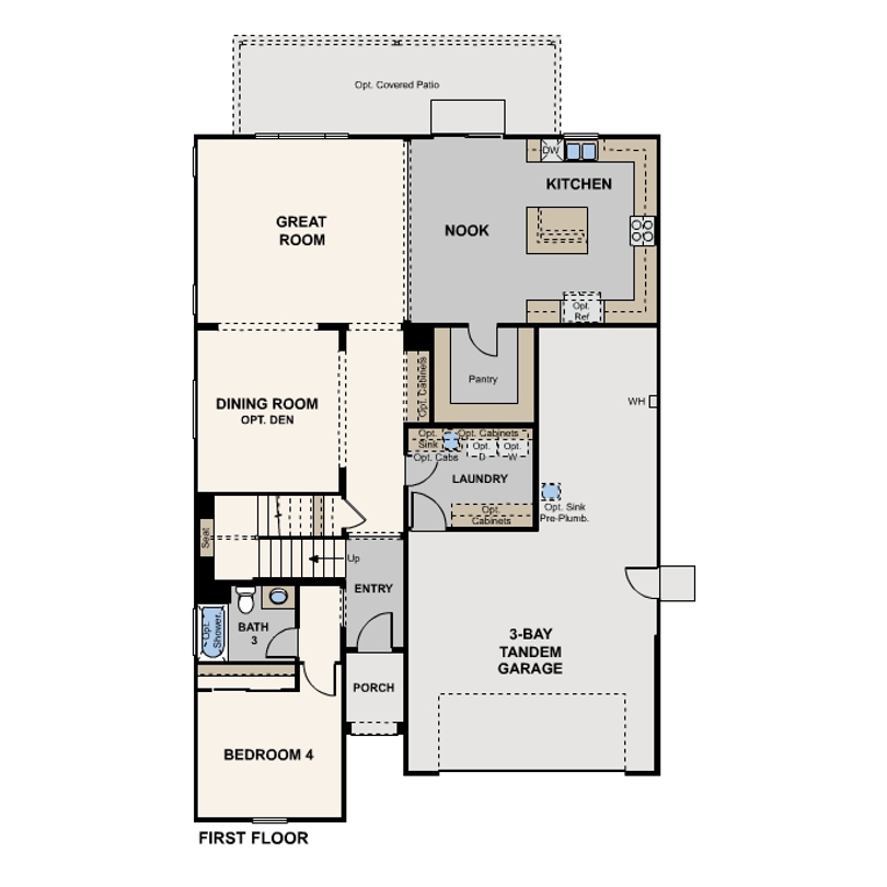 the crossings ii, saffron floorplan, first floor, kerman, ca