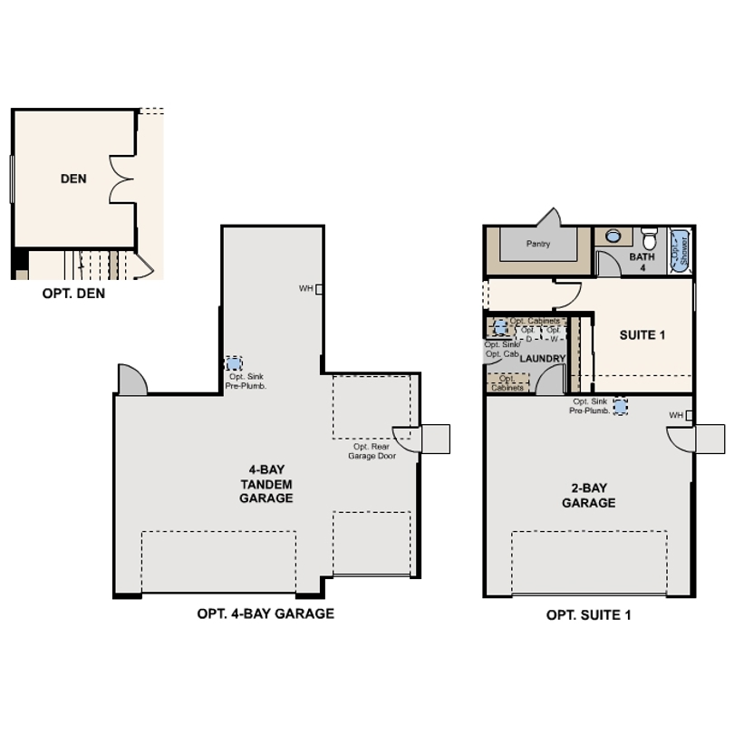 The Crossings II, Saffron Floorplan, First Floor Options, Kerman, CA