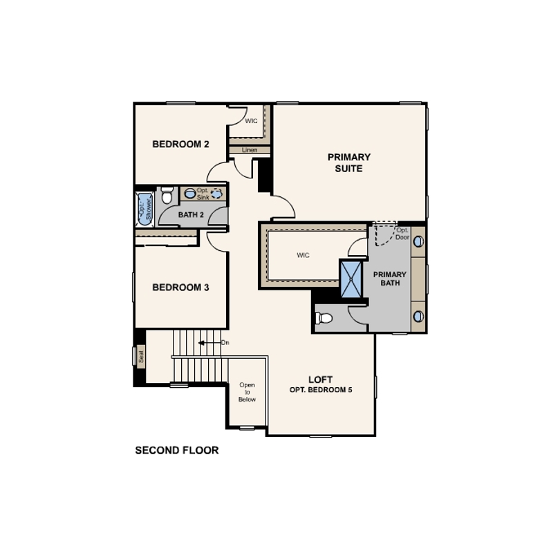 the crossings ii, saffron floorplan, second floor, kerman, ca