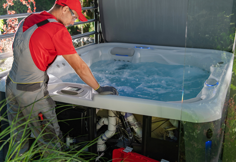 Routine hot tub maintenance