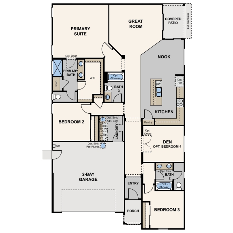 silhouette at sunrise ranch, jade floor plan, first floor, los banos, ca