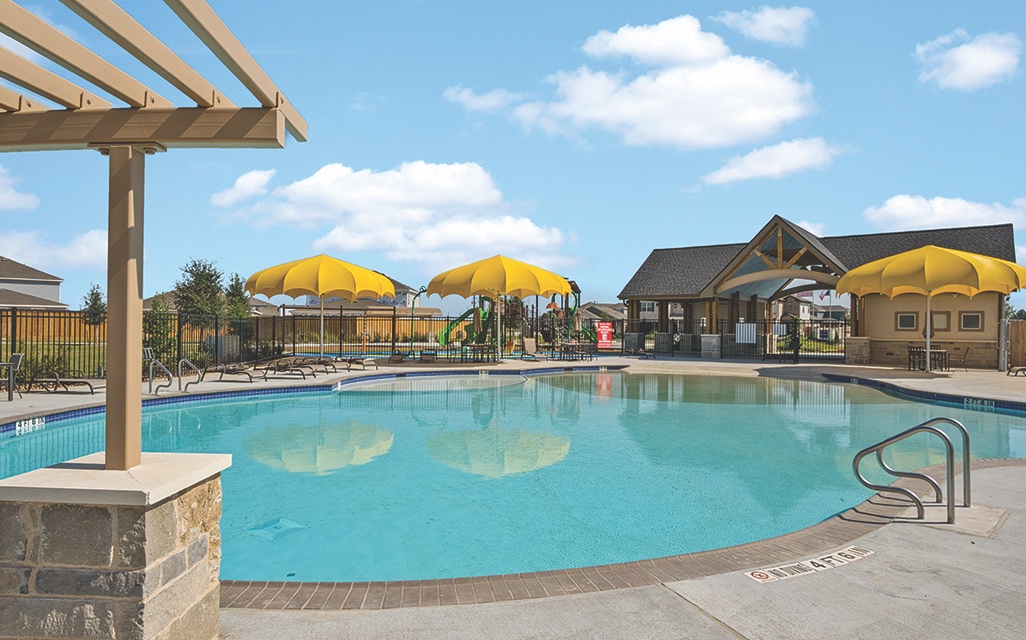Community pool at Aurora in Katy, TX