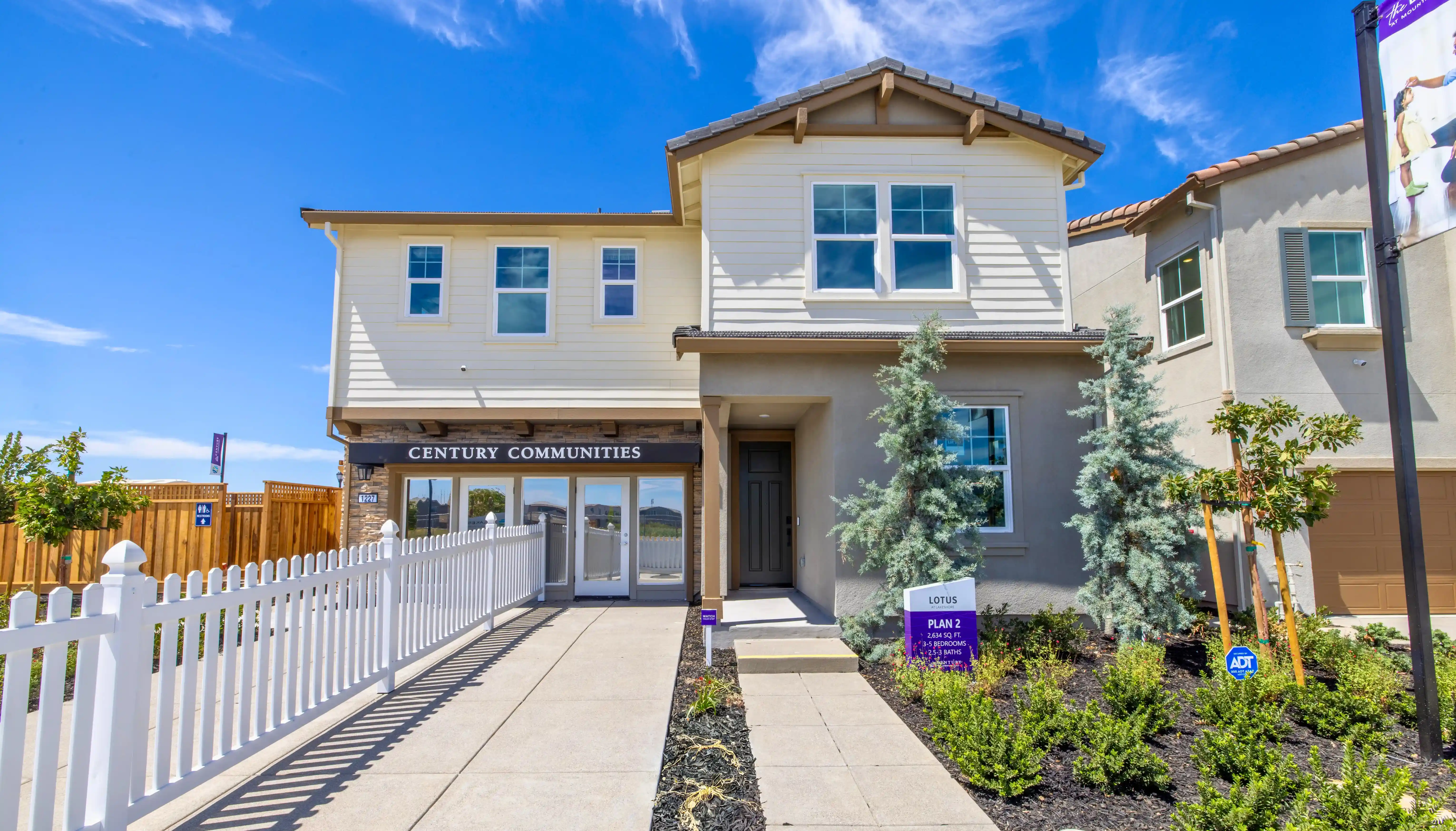 Model home exterior in Mountain House, CA