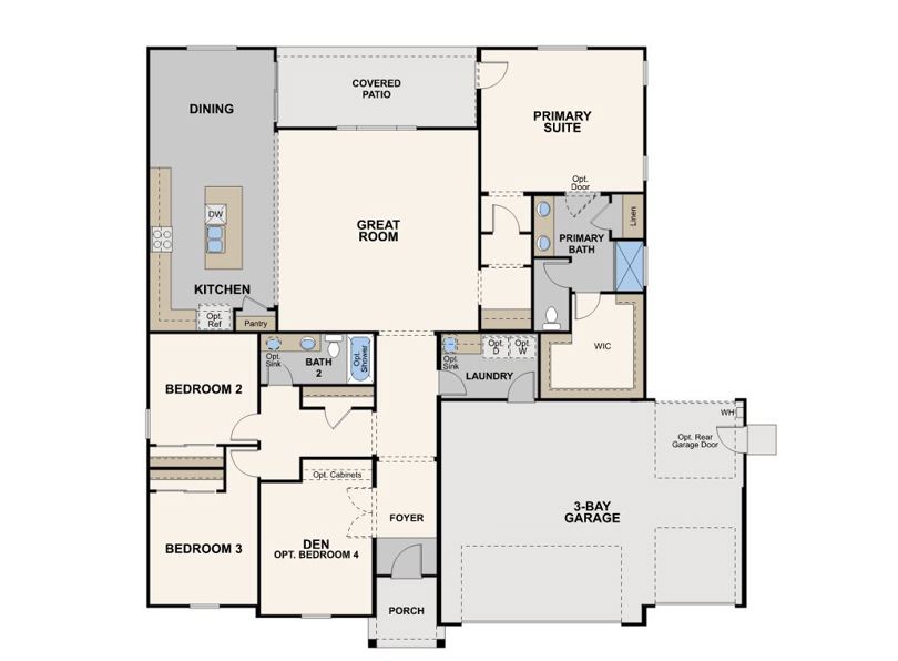 Meadowood II, Sienna Lot 35 Floorplan, Fresno, CA