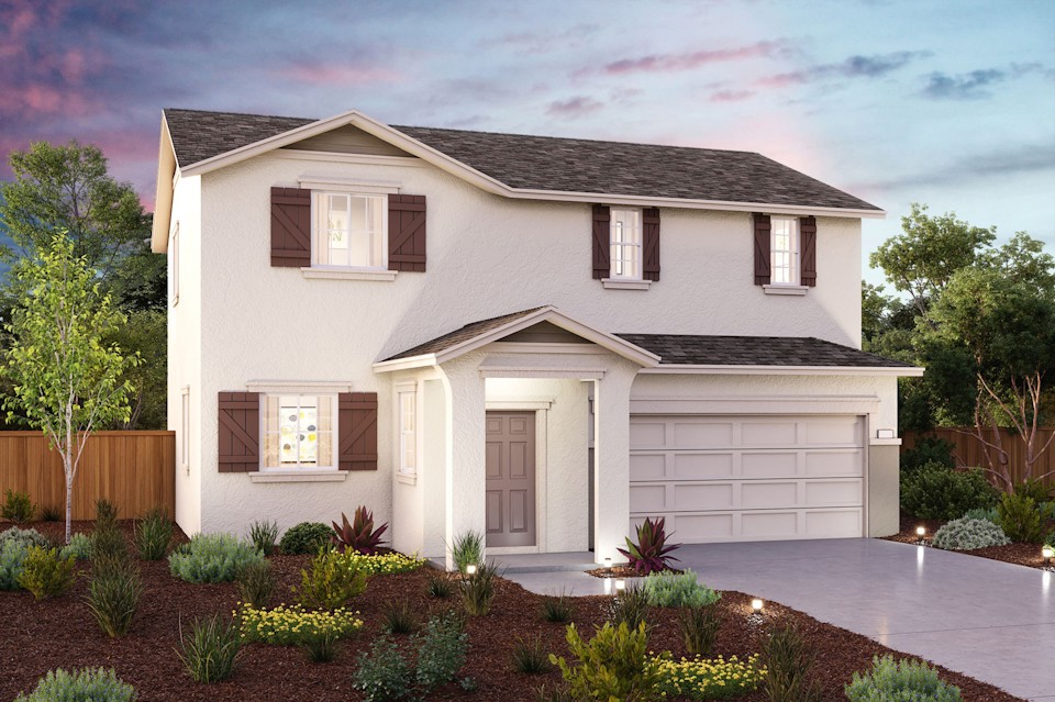 A house with a driveway.