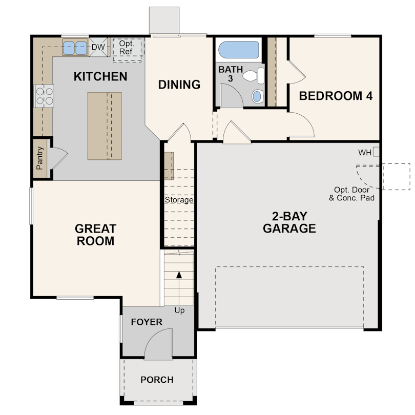 bravado, poppy floor plan right swing, first floor, reedley, ca