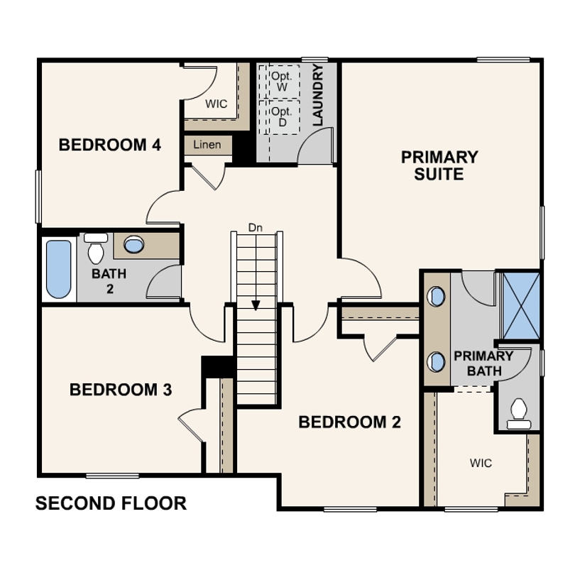 bravado, marigold floorplan, second floor, reedley ca