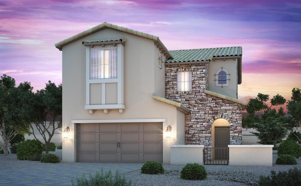 A house with a garage and a garage.
