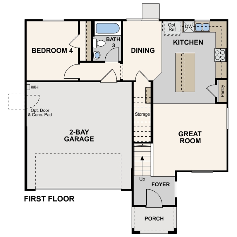 bravado, poppy floor plan, first floor, reedley, ca
