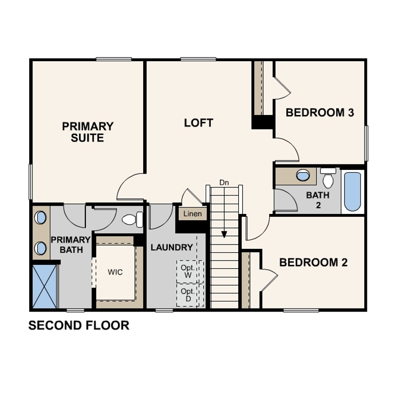 bravado, poppy floor plan, second floor, reedley, ca