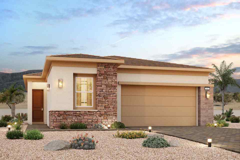 A house with a driveway.