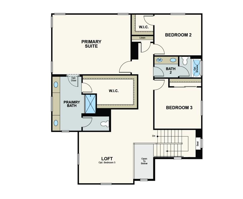 monarch, saffron floor plan, second floor, kingsburg, ca