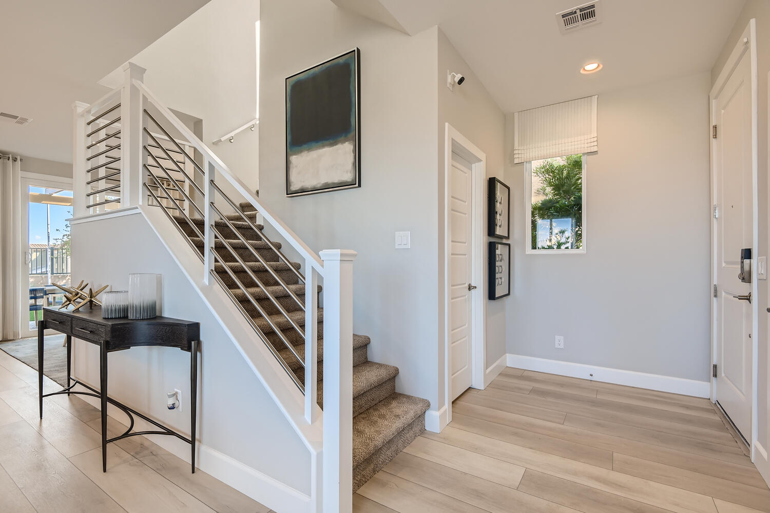 A staircase in a house.