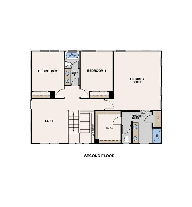monarch, citrine floorplan, second floor, kingsburg, ca