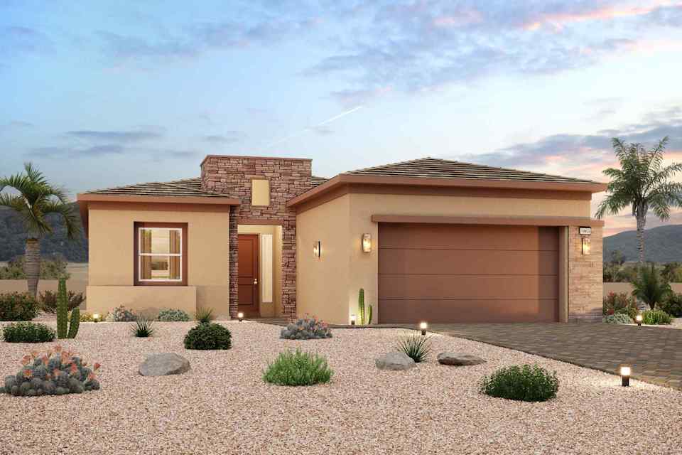 A house with a driveway.