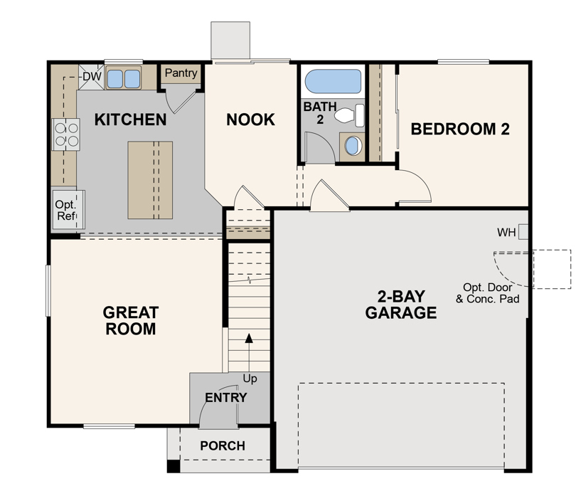 pheasant run, right swing jardin floorplan, first floor, chowchilla, ca