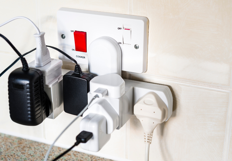 Overloaded wall outlet