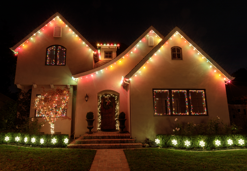 House with lights