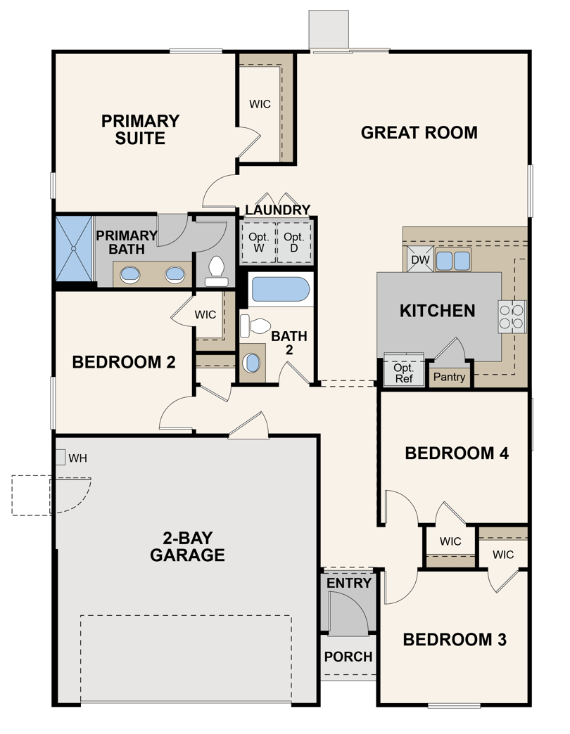pheasant run, topaz floorplan, first floor, chowchilla, ca