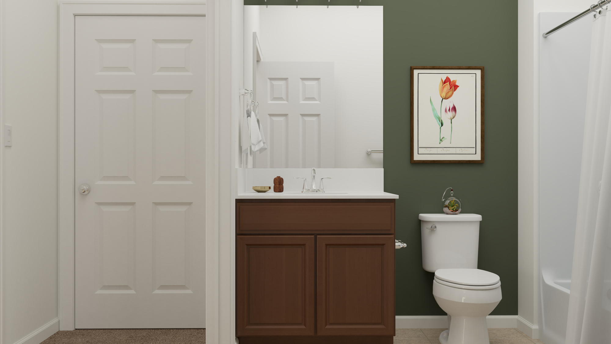 A bathroom with a toilet and a sink.