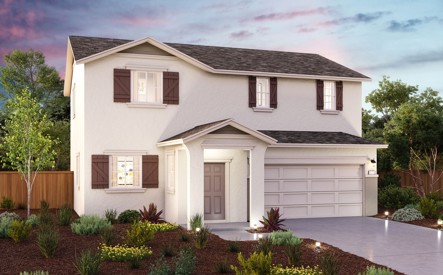 Omni, Poppy Elevation C Rendering, Right Swing, Madera, CA