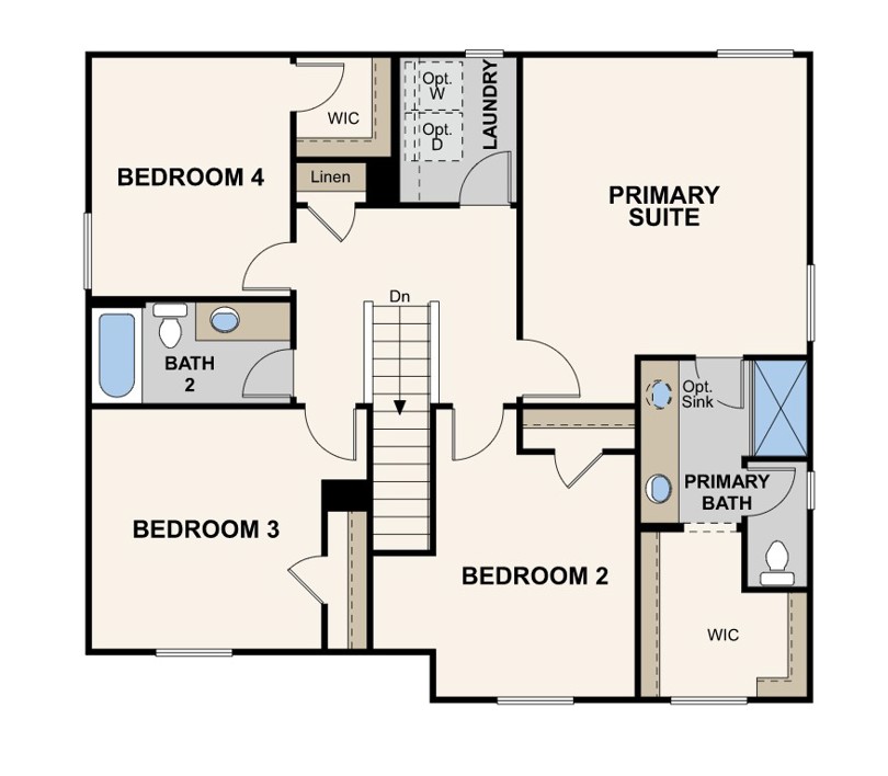 Omni, Marigold Floorplan, Second Floor, Right Swing, Madera, CA