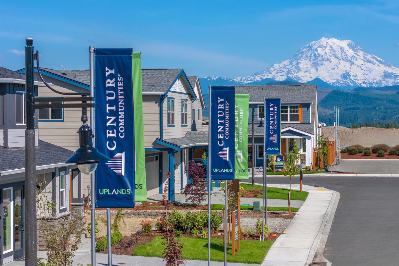 Community streetscape at Uplands in Puyallup, WA