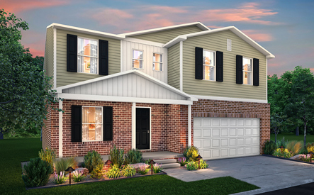 Plan 2002 Elevation-B Brick Siding Basement Plan