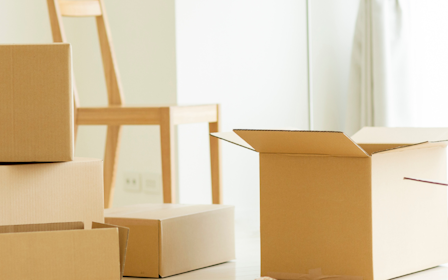 A group of boxes stacked on each other.