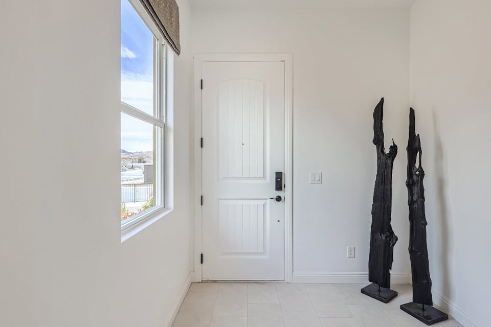 A door and a window.