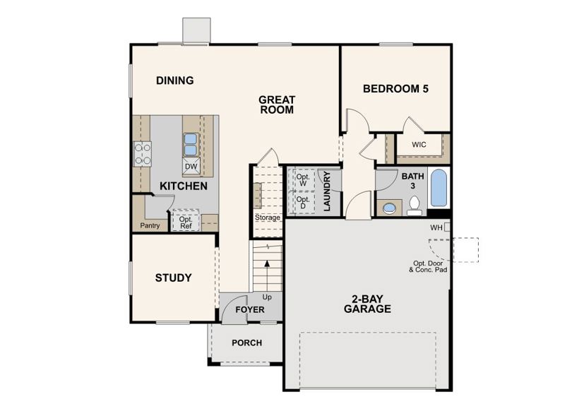 bravado, dahlia floor plan, first floor, right swing, reedley, ca
