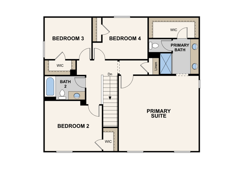 bravado, lot 71 dahlia floorplan, second floor reedley, ca