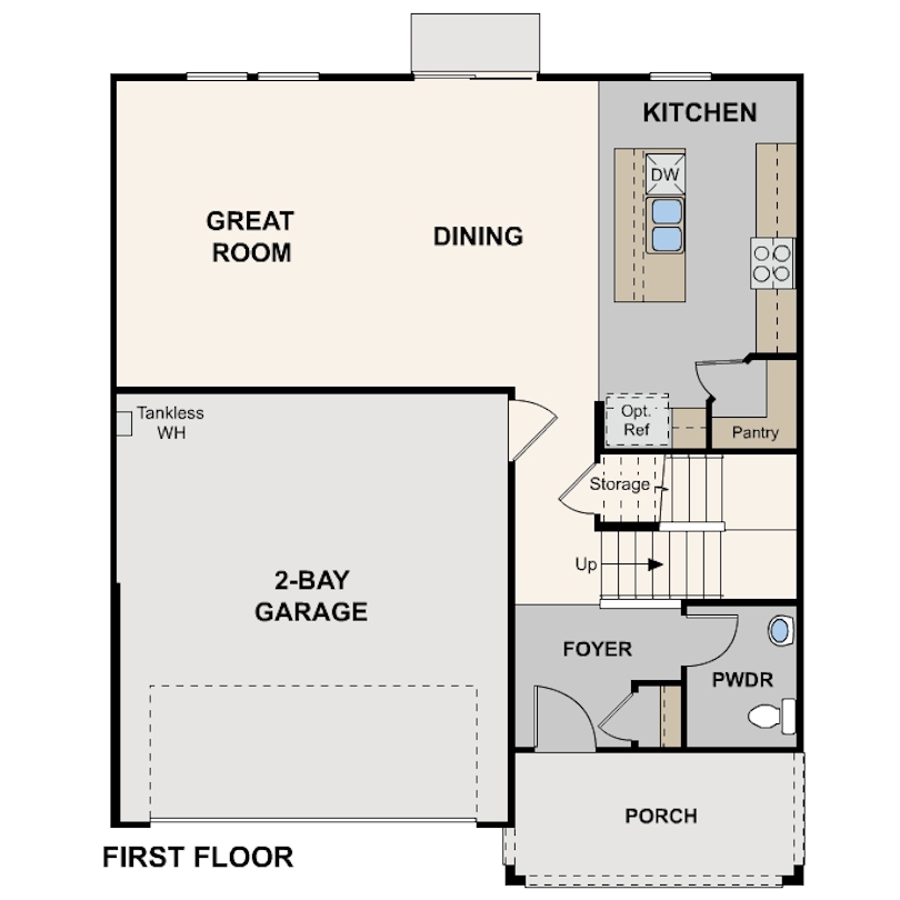 crest view, fig floor plan, first floor, merced, ca