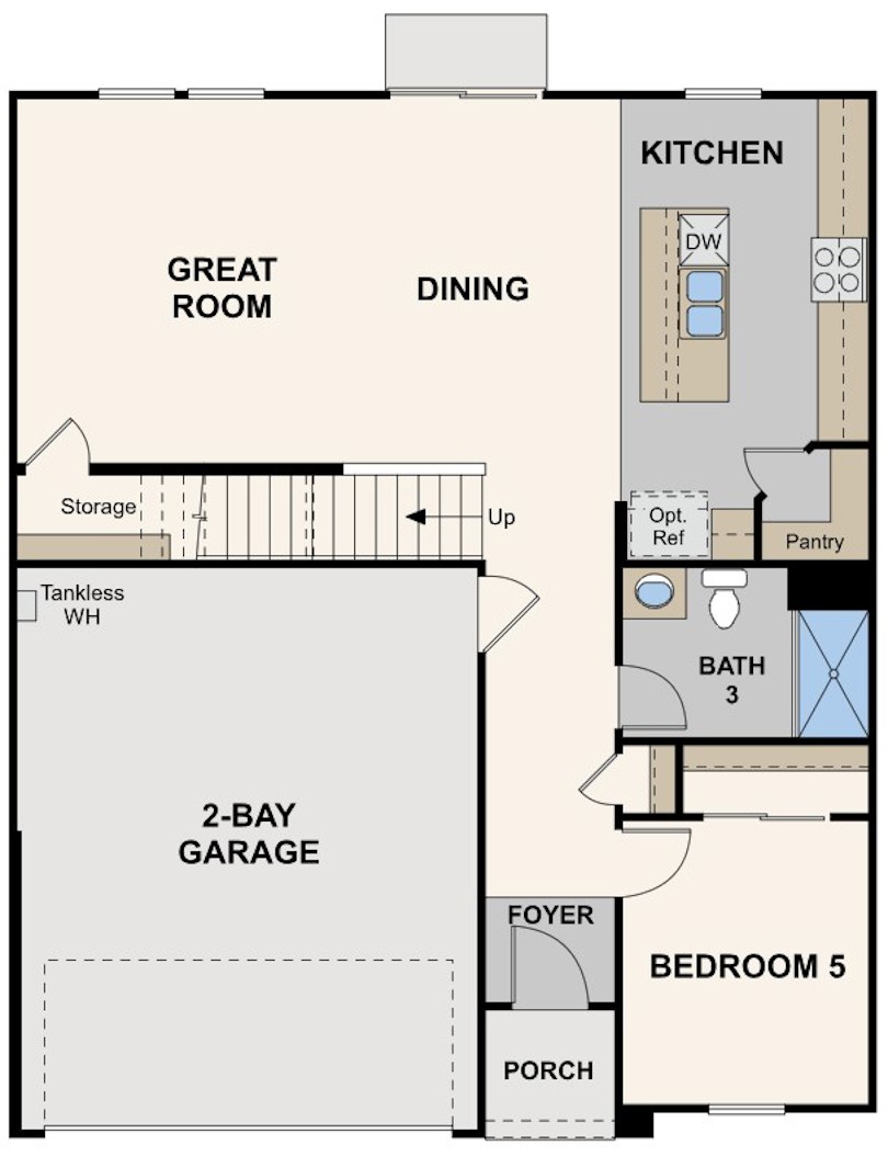 crest view, olive floor plan, left swing, first floor, merced, ca
