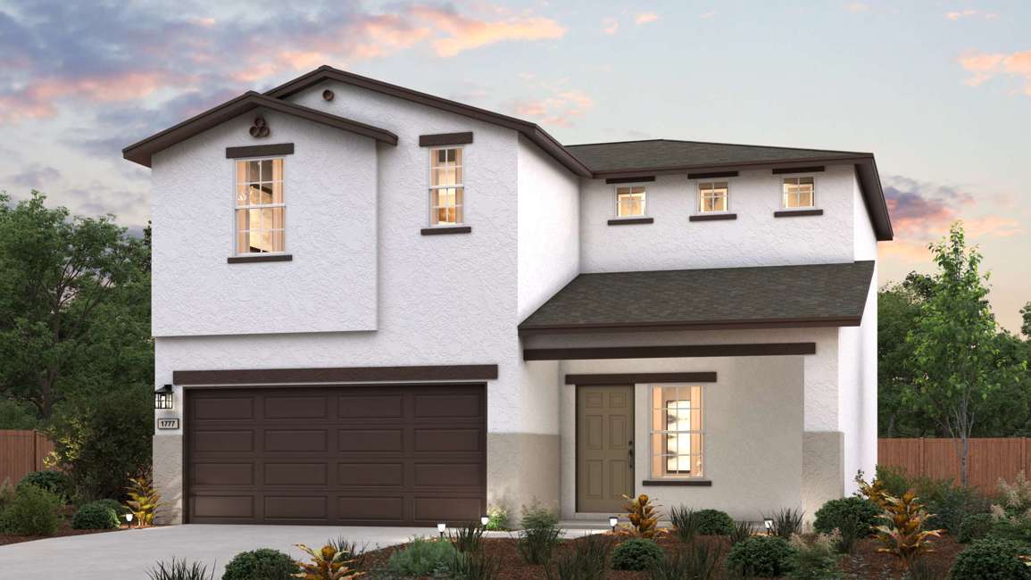 A house with a garage.