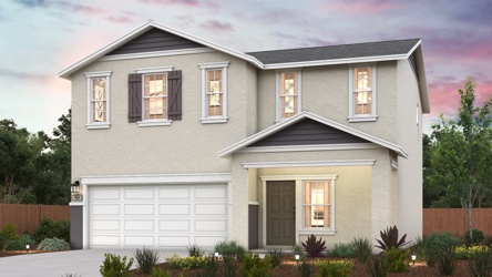 A house with a garage.