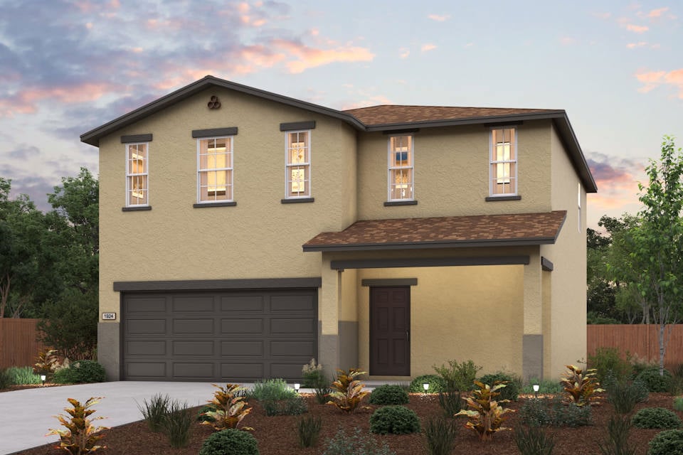 A house with a garage.