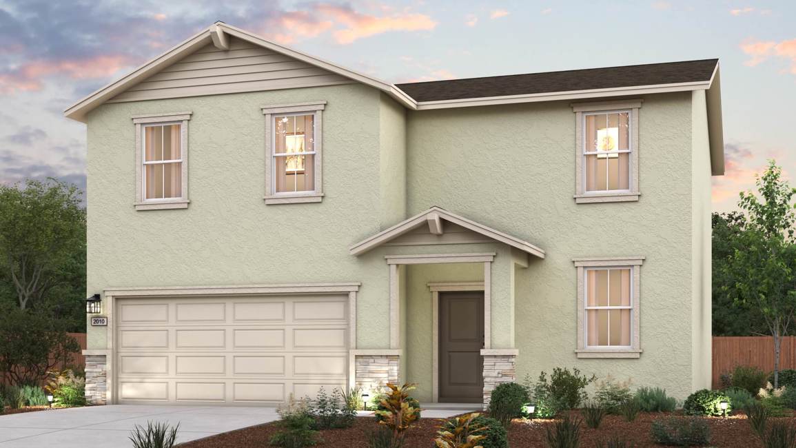 A house with a garage.