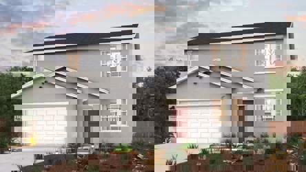 A house with a garage.