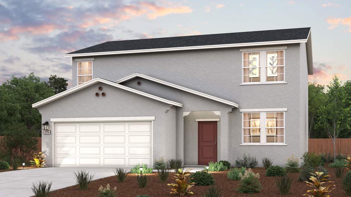 A house with a garage.