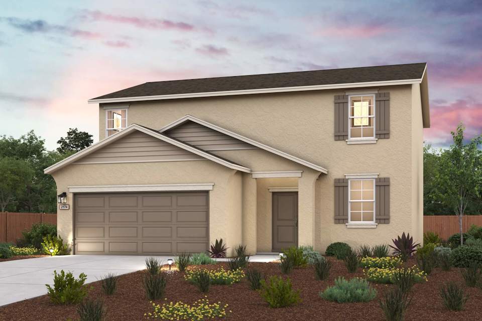 A house with a garage.