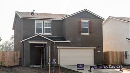 A house with a garage.
