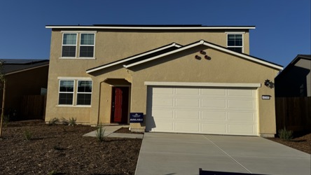 A house with a garage.