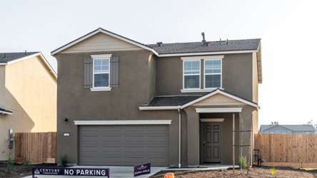 A house with a garage.