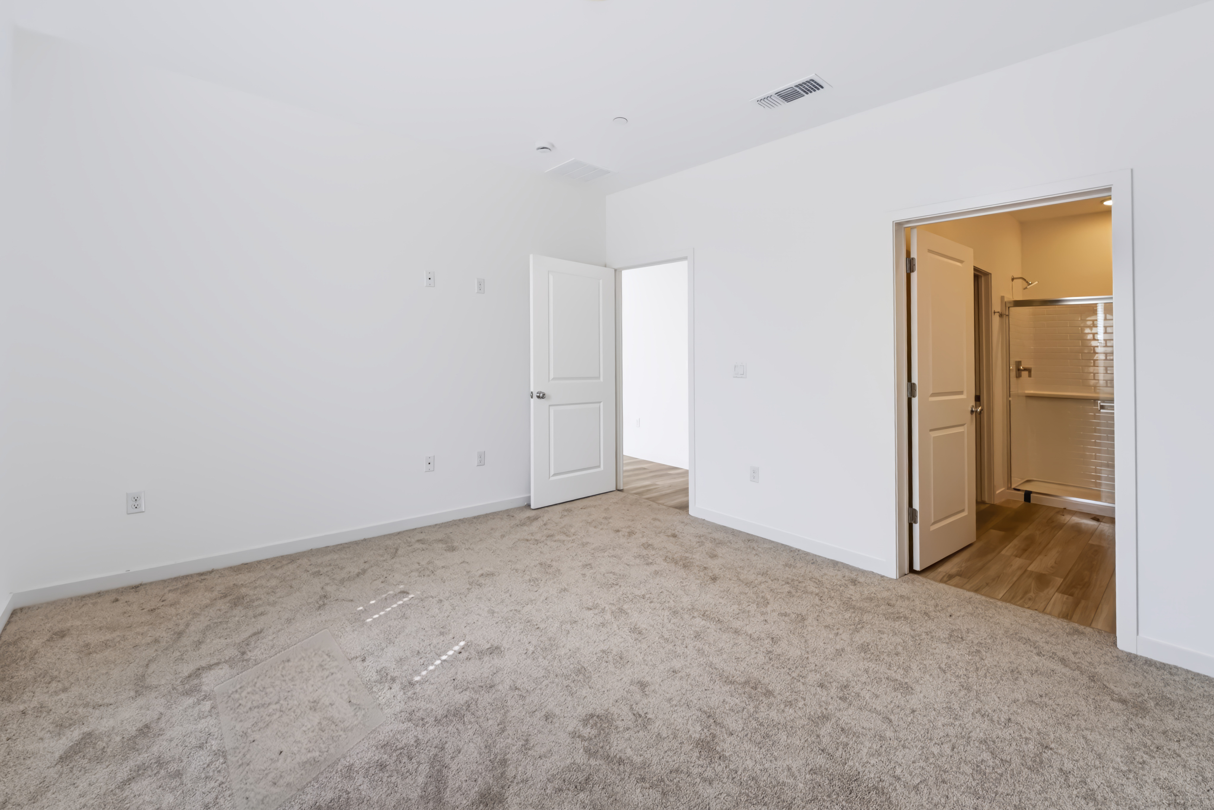 A room with white walls.