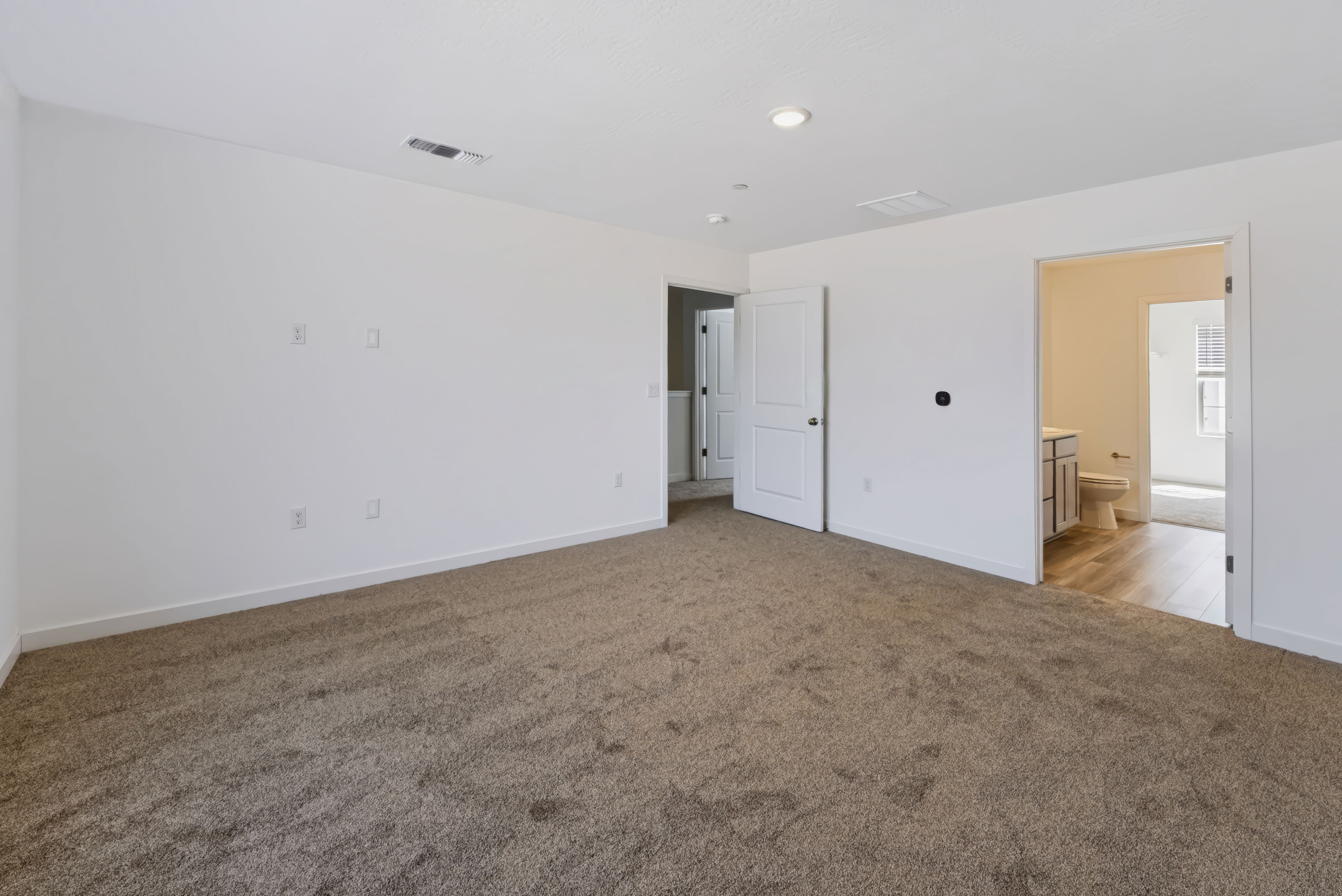 A room with white walls.